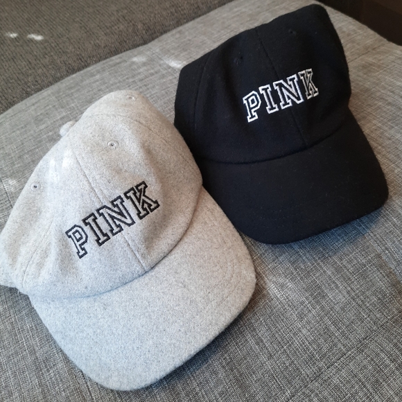 •SOLD• Victoria Secret PINK Bundle Logo Wool Hats - Picture 7 of 7
